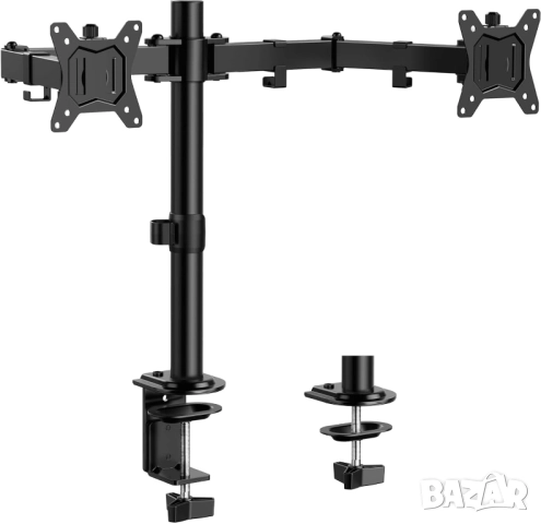 Регулируема стойка за бюро за 2 монитора с C скоба, ErGear