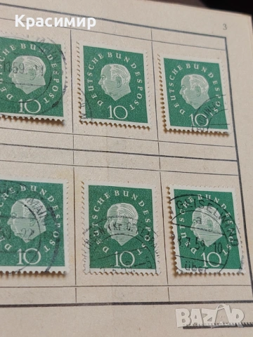 Theodor Heuss 1959. , снимка 3 - Филателия - 53471430