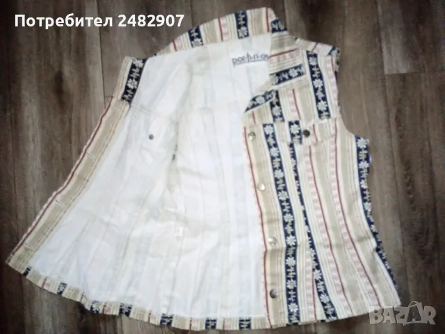 Дамско дънково елече, снимка 3 - Елеци - 48631045