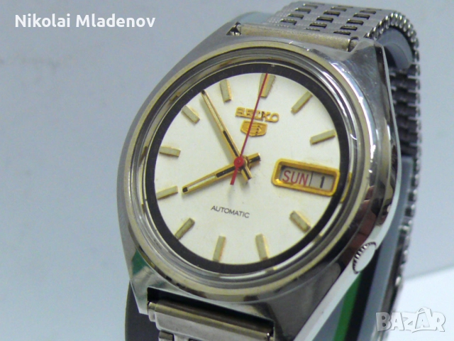 Автоматичен SEIKO 5 Мъжки ръчен часовник, работещ с Ден/Дата