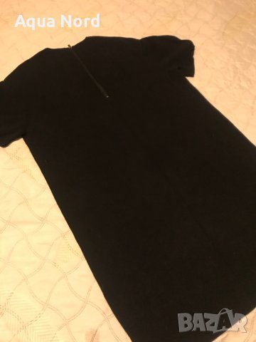 Ежедневна черна рокля от плътен еластичен план - Л-ХЛ, снимка 5 - Рокли - 43462037