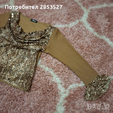 Дамска Блузка с пайети, снимка 7 - Тениски - 32026909
