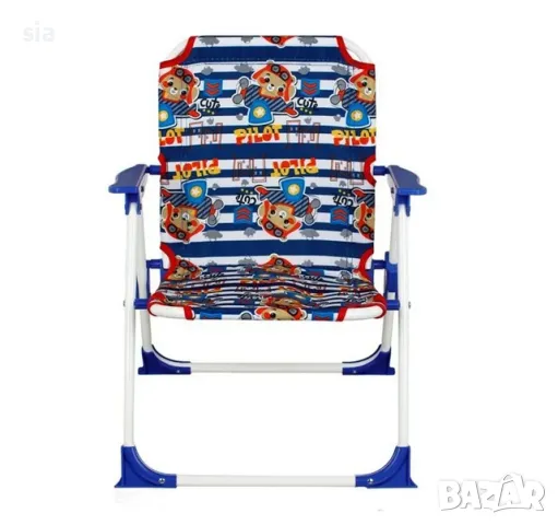 Детски стол, сгъваем, син, 37x35x46cm, снимка 2 - Къмпинг мебели - 49658660