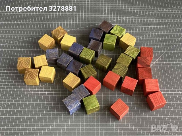 Дървени разноцветни кубчета, снимка 4 - Конструктори - 35384968