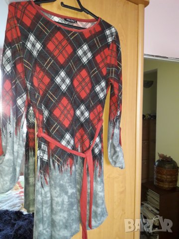 Дамска рокля туника с коланче, снимка 2 - Рокли - 27939385