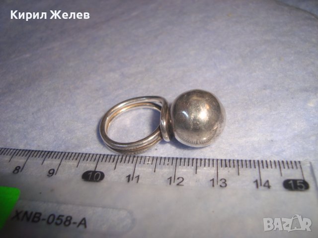 СРЕБЪРЕН ФЕШЪН АР ДЕКО СТИЛ ВИНТИДЖ ПРЪСТЕН СРЕБРО 925 РЪЧНА МАЙСТОРСКА ИЗРАБОТКА 7629, снимка 3 - Пръстени - 37395465