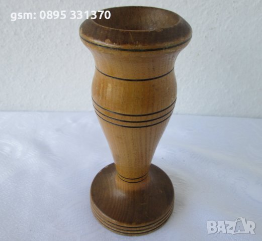 Дървена ваза,  стара, снимка 6 - Декорация за дома - 40211739