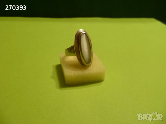 Масивен сребърен пръстен с естествен камък, снимка 4 - Пръстени - 36801857