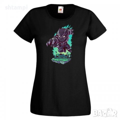 Дамска тениска Marvel Black Panther Игра,Изненада,Подарък,Геймър,, снимка 2 - Тениски - 36740831