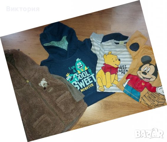 Блузки с мики маус мечо пух, снимка 3 - Бебешки блузки - 38839098