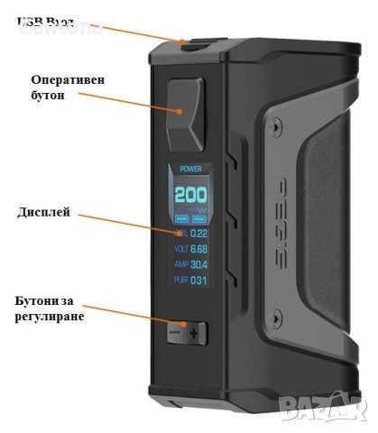 GeekVape L200 (Aegis Legend 2) 200W TC Box MOD, снимка 8 - Електронни цигари - 40327854