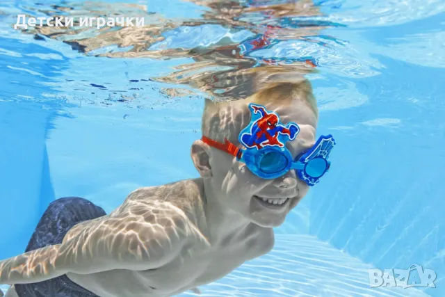 Детски очила за плуване Bestway Спайдърмен, Spiderman, UV защита, снимка 3 - Други - 50061668