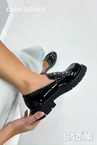 Равни обувки - черен лак - NPL25