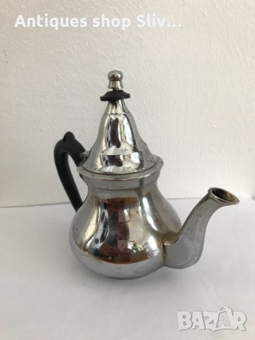 Винтидж бронзов никелиран чайник №0410, снимка 3 - Антикварни и старинни предмети - 33595721
