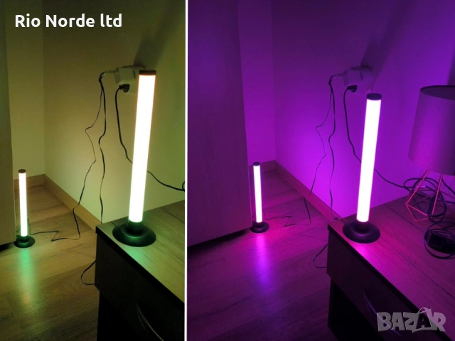 Настолна RGB лампа к-т от 2бр. 16 милиона цвята, снимка 5 - Настолни лампи - 53427403