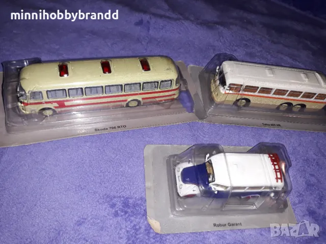 Tatra 500 HB Skoda 706 RTO Robur Garant 1.72 Deagostini  Autobus Puplman 