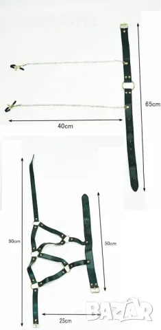 BDSM аксесоар, Кожени BDSM харнеси за тяло , снимка 5 - Бельо - 48546470