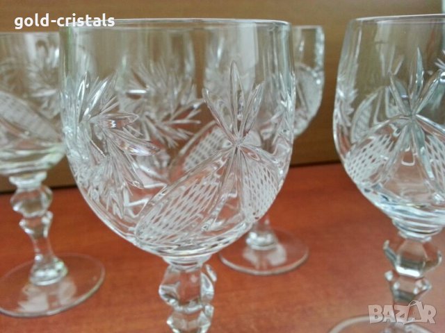  кристални чаши , снимка 8 - Антикварни и старинни предмети - 27472779