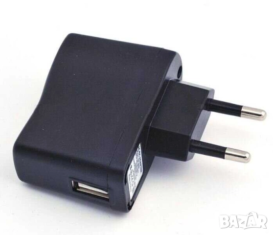 Адаптер 220V към USB 0.5A, Черен