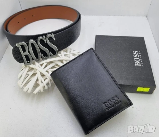 мъжки ръчно изработени портмонета от естествена кожа hugo boss emporio armani , снимка 6 - Портфейли, портмонета - 51091269