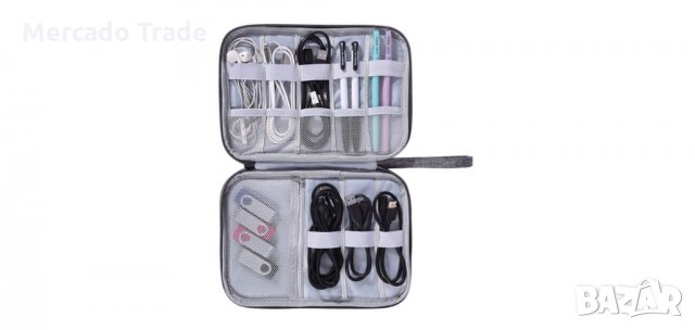 Органайзер за съхранение на кабели, Сив, малък, снимка 2 - Органайзери - 35576601