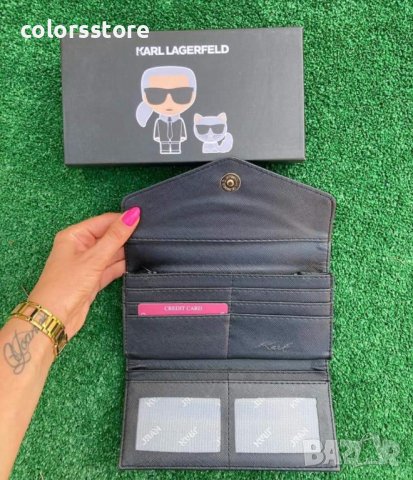 Луксозен черен портфейл Karl Lagerfeld код DS723, снимка 2 - Портфейли, портмонета - 32831976