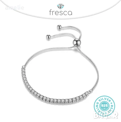 Ново! Дамска гривна Stamp ale 925 Fresca Moissanite Exclusive. , снимка 4 - Гривни - 47521033