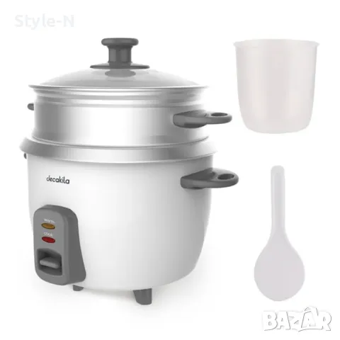 Уред за приготвяне на ориз и зеленчуци DECAKILA KEER007W, 500 W, 1.5 L, снимка 3 - Уреди за готвене на пара - 50273711