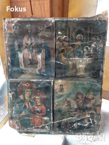 Много стара руска икона литография