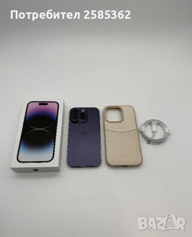 iPhone 14 Pro 128GB Deep Purple / 100% Батерия / Перфектен Технически