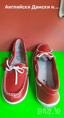 Английски дамски еспадрили естествена кожа-2 цвята, снимка 10 - Дамски ежедневни обувки - 28351544