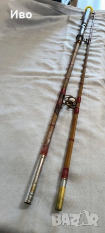 Колекционерска японска ръчно изработена стара бамбукова пръчка, снимка 6 - Колекции - 53131458