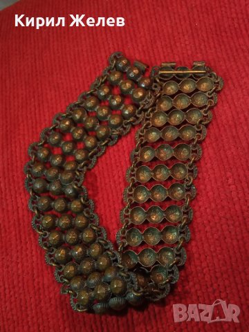 19 ВЕК ВЪЗРОЖДЕНСКА БРОНЗОВА ОРНАМЕНТИРАНА ЕТНОГРАФСКА ГРИВНА МАЙСТОРСКА РАБОТА НАКИТ за НОСИЯ 25319