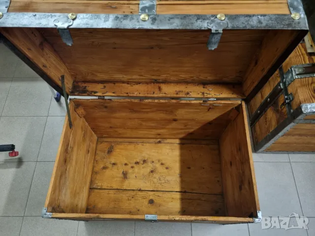Стар дървен сандък/ракла/скрин, снимка 5 - Антикварни и старинни предмети - 49159844