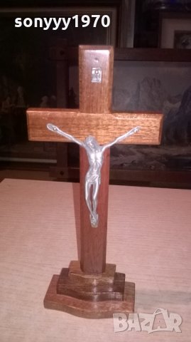 *КРЪСТ-Кръст от дърво и метал на поставка, снимка 9 - Колекции - 27406085