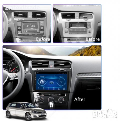 VOLKSWAGEN GOLF 2013–2020 Андроид НАВИГАЦИЯ 10'' ЧЕРЕН (GLOSSY), 9396, снимка 4 - Навигация за кола - 36698543