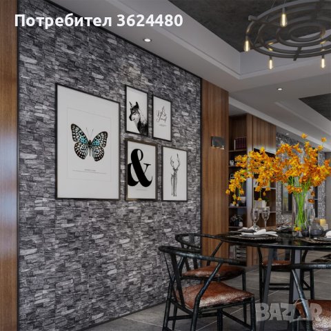 Сив  камък самозалепващ 3D тапет, снимка 5 - Други стоки за дома - 40592611
