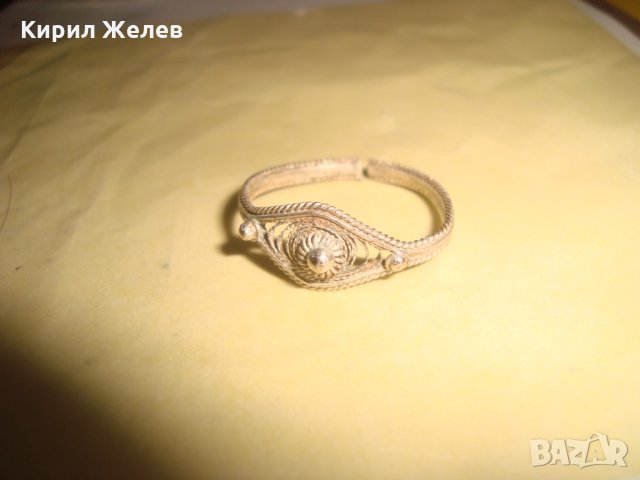 СТАРИНЕН ВЪЗРОЖДЕНСКИ ФИЛИГРАНЕН МАЙСТОРСКА ЮВЕЛИРНА РЪЧНА ИЗРАБОТКА ПРЪСТЕН 20301, снимка 8 - Антикварни и старинни предмети - 32552961