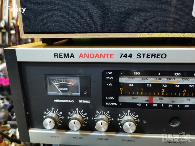 радио с усилвател и тонколони Rema Andante 744 Stereo/ресивър , снимка 3 - Антикварни и старинни предмети - 42977626