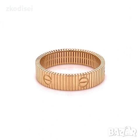 Златен дамски пръстен Cartier 2,13гр. размер:56 14кр. проба:585 модел:36986-1, снимка 2 - Пръстени - 53561657