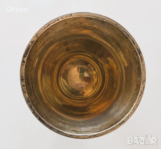 Масивна еврейска чаша, бокал, снимка 2 - Антикварни и старинни предмети - 43151643