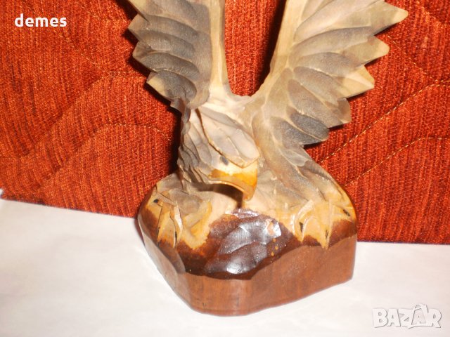  Дървена фигура на орел, снимка 3 - Статуетки - 32293929