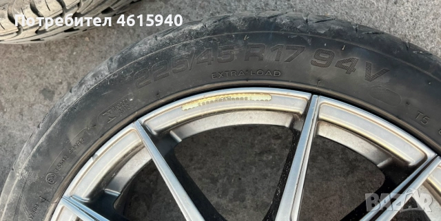 4бр джанти JR21 (japan racing)Hyper Gray за опел opel saab сааб 5х110 J7 ET35 + 4бр летни гуми, снимка 11 - Гуми и джанти - 52832379