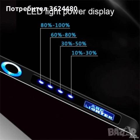 Модерна плазмена запалка 613-1, снимка 3 - Запалки - 52667188