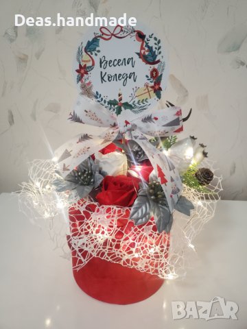 Светещ букет с ароматни рози, снимка 4 - Подаръци за рожден ден - 43046638