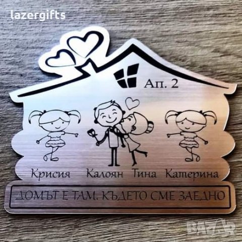 ПЕРСОНАЛИЗИРАНИ ТАБЕЛИ ЗА ВРАТА ЗА ДОМА 