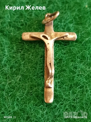 Сребърен кръст висулка майсторска ръчна изработка 52467