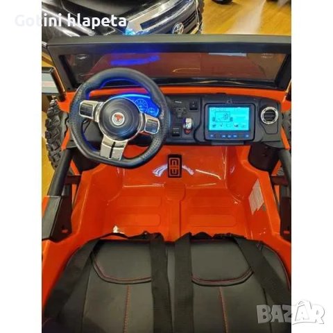 Акумулаторен Двуместен джип JEEP 4X4 12v14Ah батерия,MP4 плейър, снимка 9 - Детски велосипеди, триколки и коли - 43685769