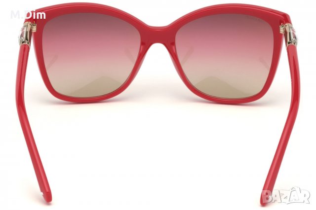 Swarovski нови дамски луксозни слънчеви очила с кристилни елементи червени , снимка 5 - Слънчеви и диоптрични очила - 33545942