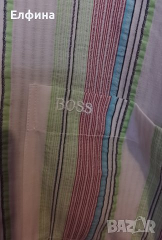 Мъжка риза с къс ръкав BOSS HUGO BOSS, снимка 4 - Ризи - 38117005